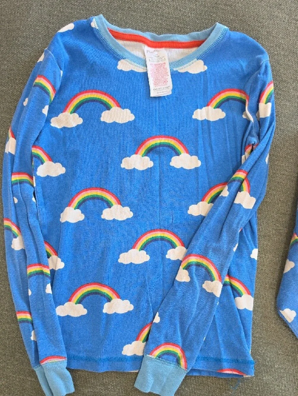 Boden Size 11 Rainbow Cloud Kids Pajama Set